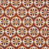Printed Acryl Coated Cotton LIVY Plum / Ochre